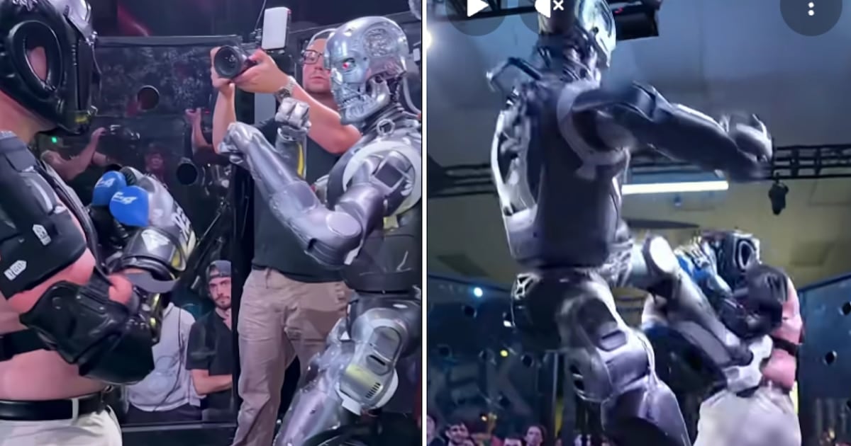 Robots, golpes y un video que ya es tendencia: lo que dejó el show más insólito del año en San Francisco