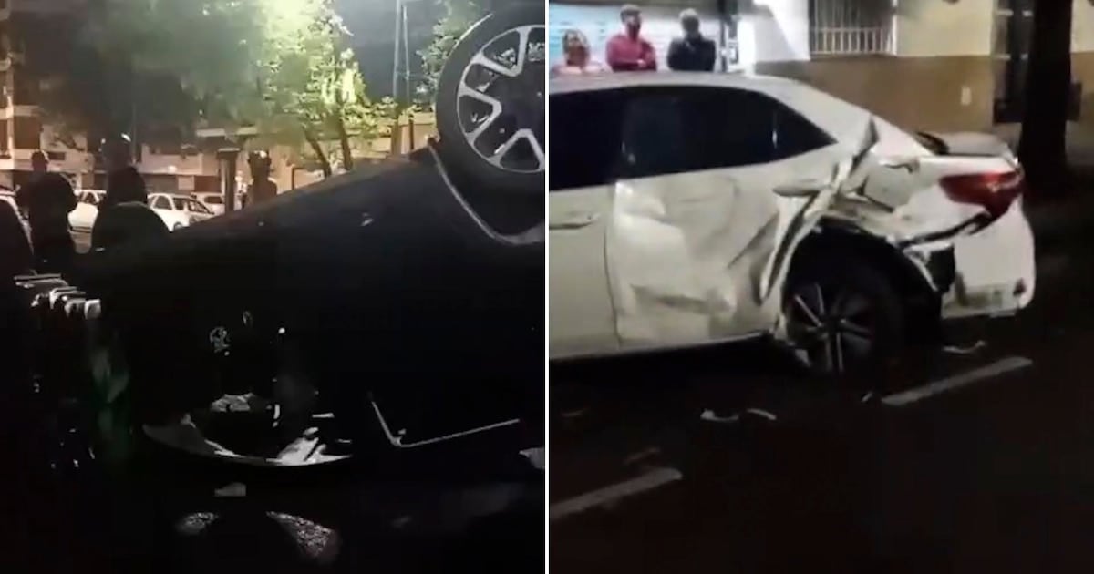 Volcó alcoholizada en Caballito, chocó a tres pasajeros que bajaban de un remise y quedó detenida