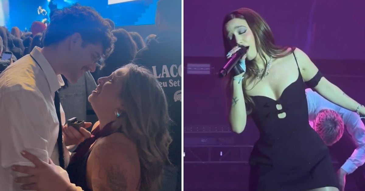 La propuesta de casamiento que se coló en un show de Ángela Torres y se volvió viral