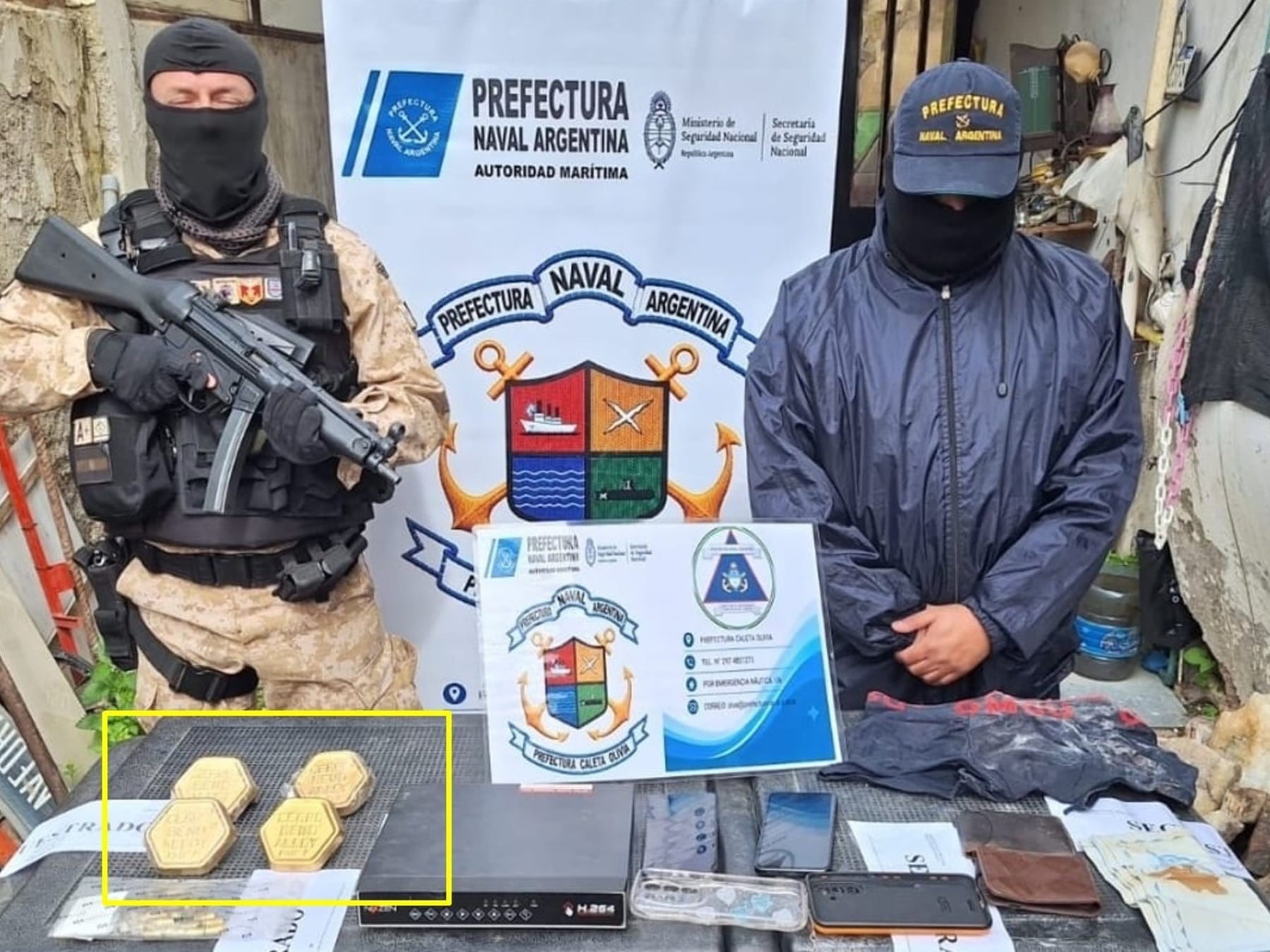 Caleta Olivia: las piezas que se presentaron como lingotes eran una aleación usada en radioterapia
